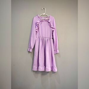 Girls' Lilac Besser Bay Ruffle L/S Dress Size 140 (10) Like New